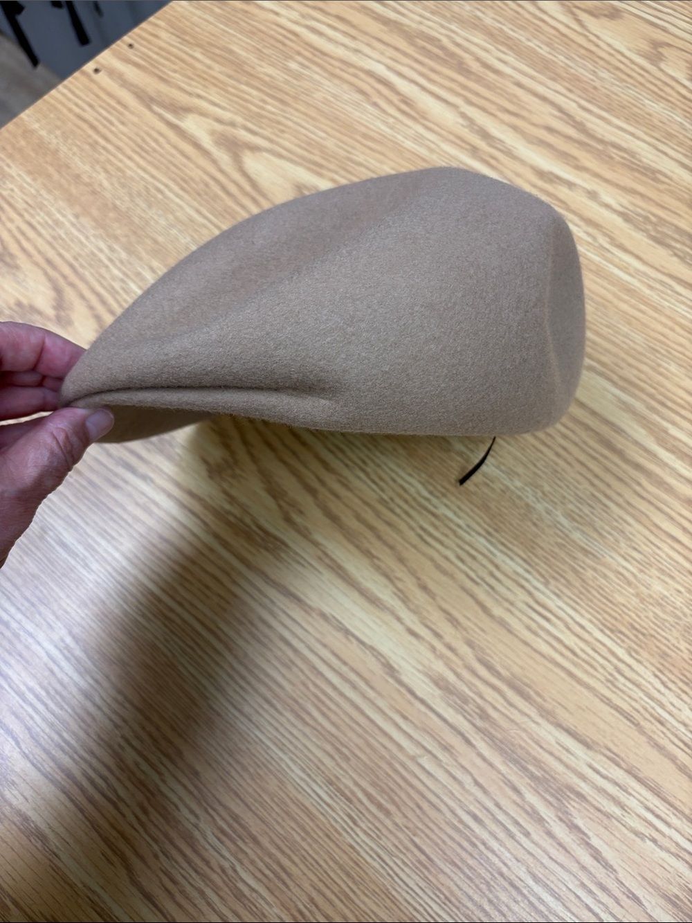 Classic Tan Wool Beret for Men
